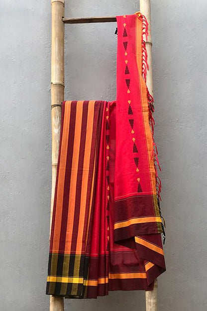 Mandvi' Handwoven Extra Weft Cotton Saree