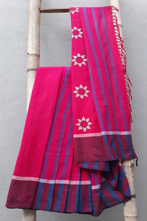 Bhavna 01 D' Handwoven Extra Weft Cotton Saree