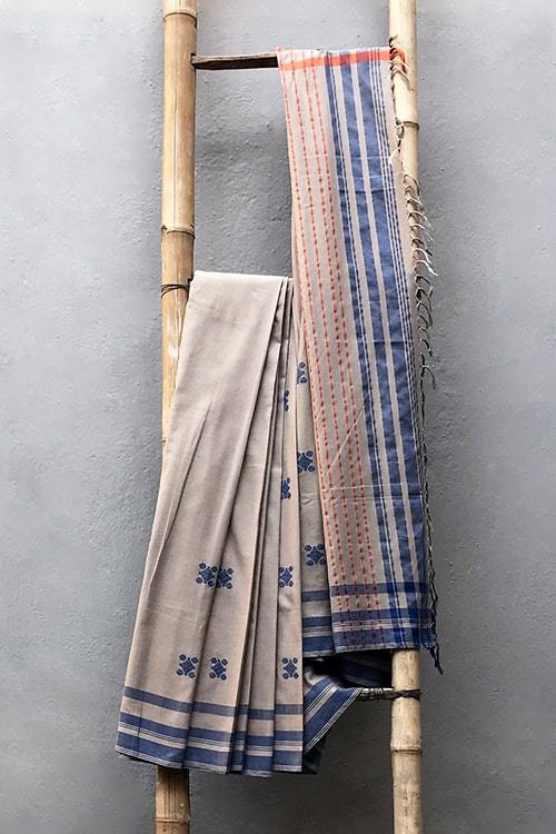 Soha' Handwoven Extra Weft Cotton Saree