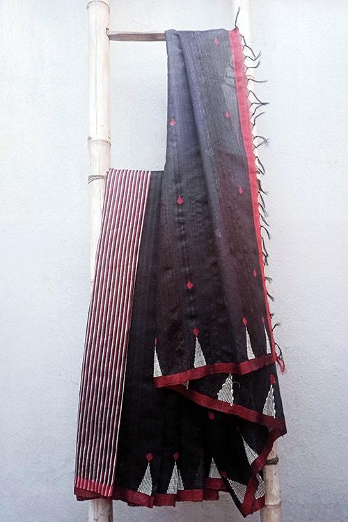 Nikita' Handwoven Extra Weft Silk Saree-23