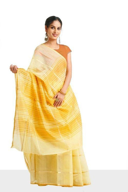 Contemporary Butter Yellow Ahilya Sari