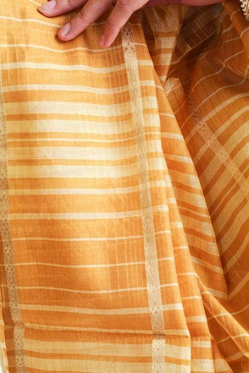Contemporary Butter Yellow Ahilya Sari