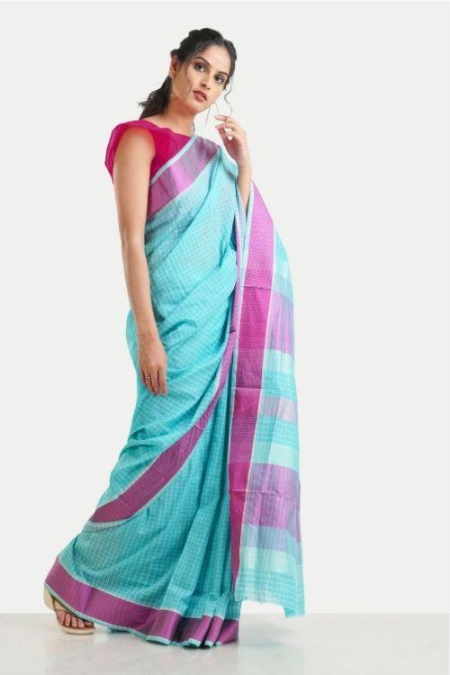 Contemporary Maheshwari Sari in Chand Tara