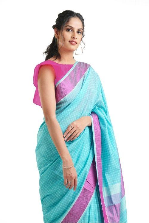 Contemporary Maheshwari Sari in Chand Tara