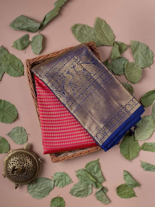 ValibaGajri Archaic Traditional Kanchi Soft Silk Sari With Attached Blouse