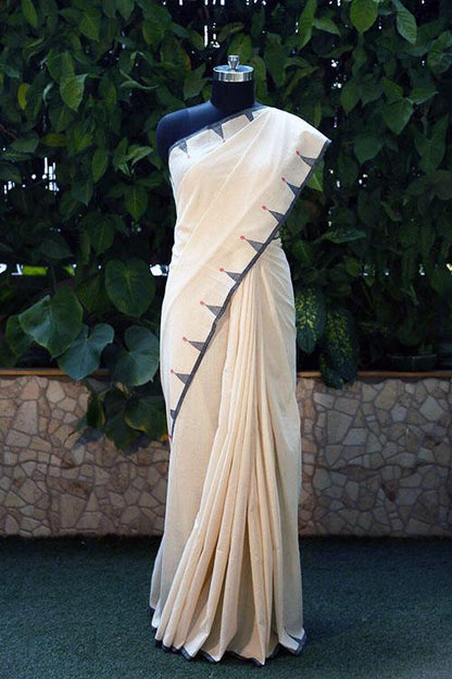 Bhumija' Handwoven Extra Weft Cotton Saree-7
