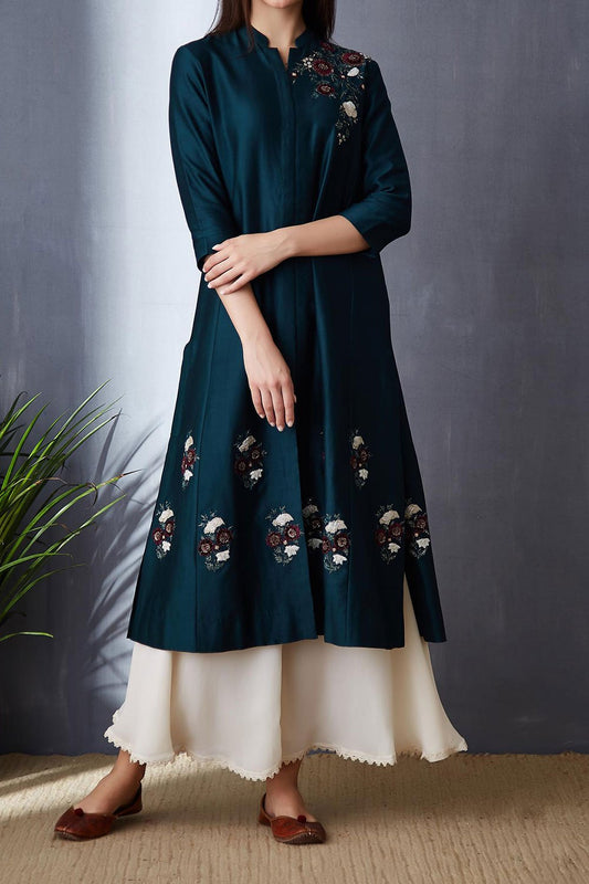 Gorgeous Deep Teal A-line Tunic Set ( BGH-11A )