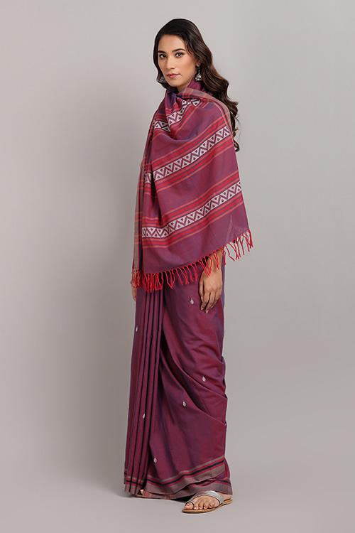 Lavanya' Handwoven Extra Weft Cotton Saree