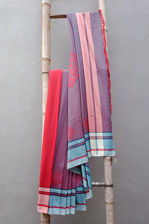 Janaki' Handwoven Extra Weft Cotton Saree
