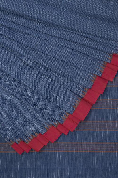 Hand-spun Kuppadam Sirigadi Cotton Handloom Saree – Blue