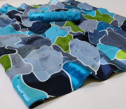 Beautiful Cotton Multicoloured Printed  Sarees