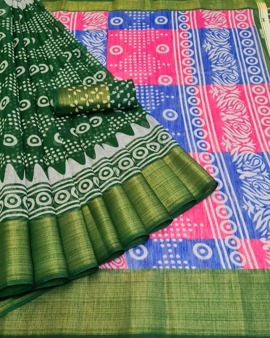 Valiba Fashionable Cotton Printed Sarees