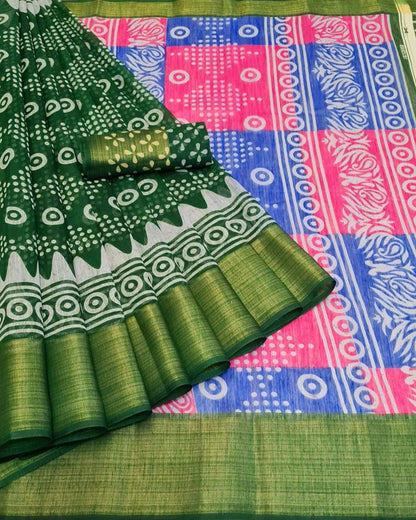 Valiba Fashionable Cotton Printed Sarees