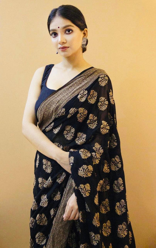 Beautiful Rich Pallu & Jacquard Work On All Over - Bridal Sarees