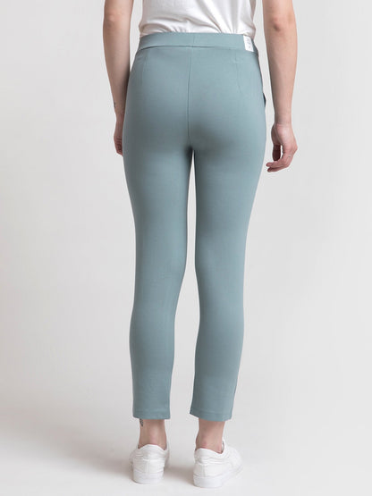 4 Way Stretch Cropped LivIn Pants - Sap Green