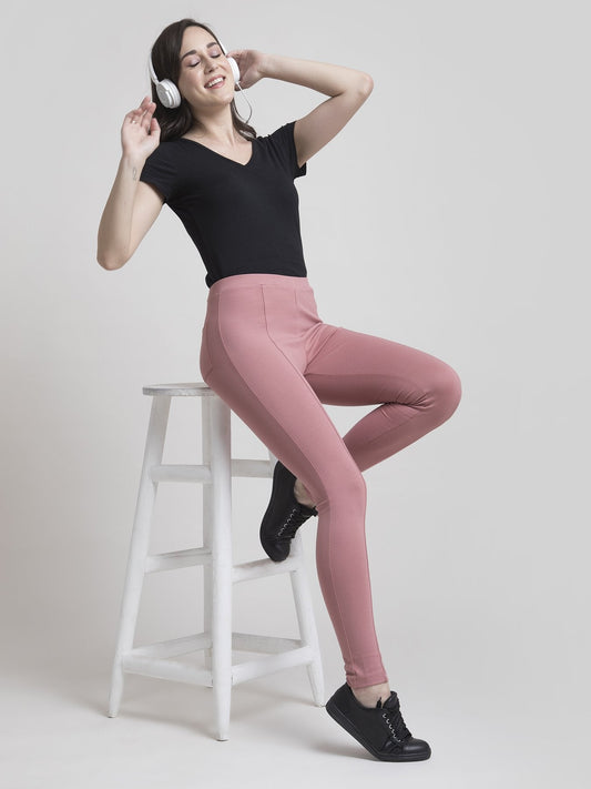 4 Way Stretch Skinny Fit LivIn Jeggings - Pink