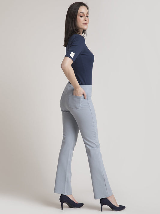 4 Way Stretch Bootcut LivIn Pants - Grey