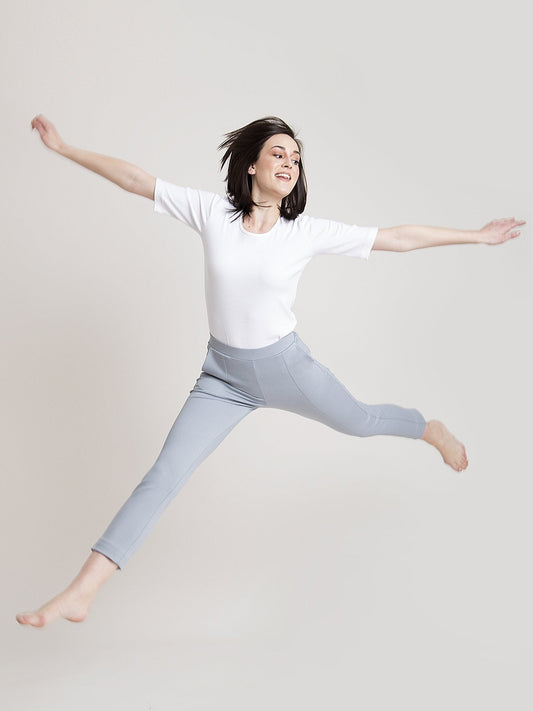 4 Way Stretch Cropped LivIn Pants - Grey