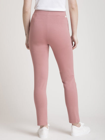 4 Way Stretch Cropped LivIn Pants - Pink