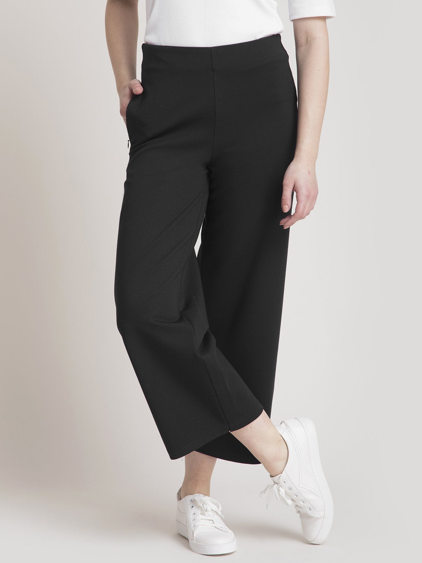 4 Way Stretch LivIn Culottes - Black
