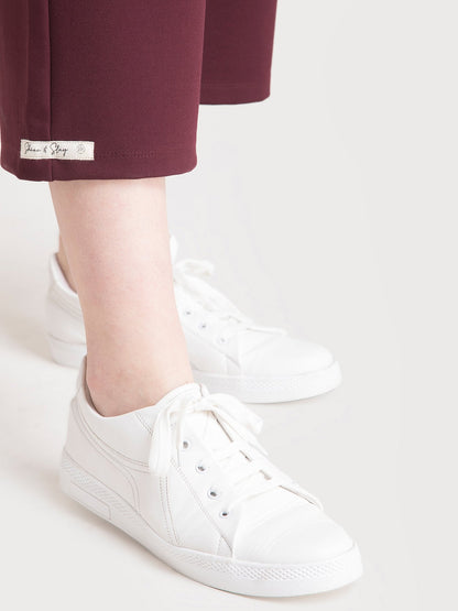 4 Way Stretch LivIn Culottes - Maroon