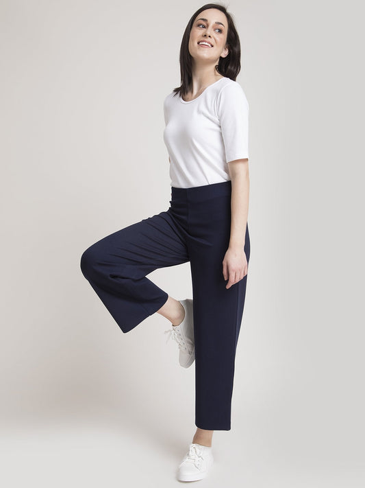 4 Way Stretch LivIn Culottes - Navy Blue