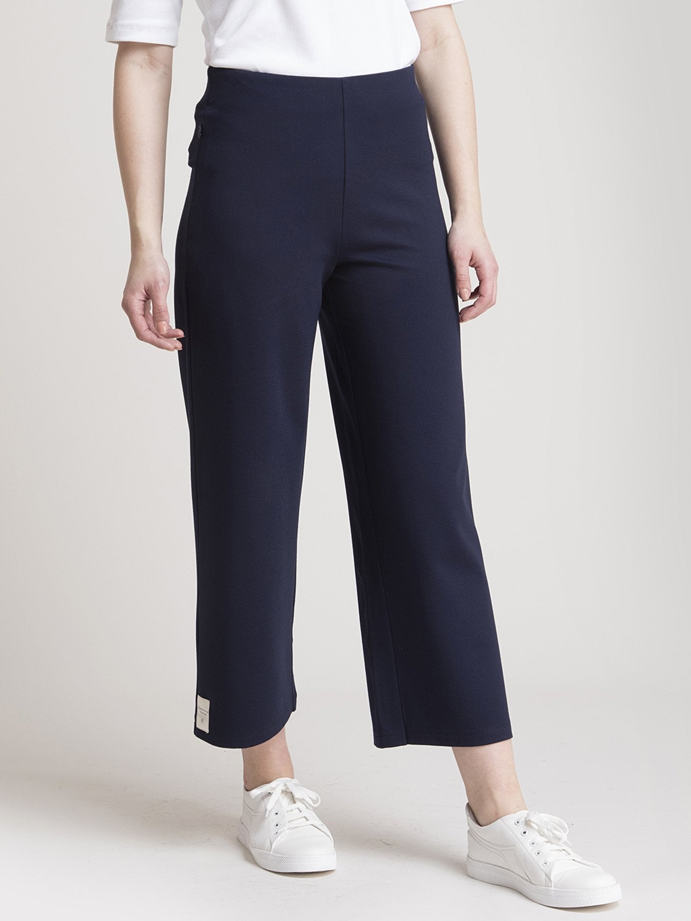 4 Way Stretch LivIn Culottes - Navy Blue
