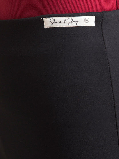 4 Way Stretch Wideleg LivIn Pants - Black