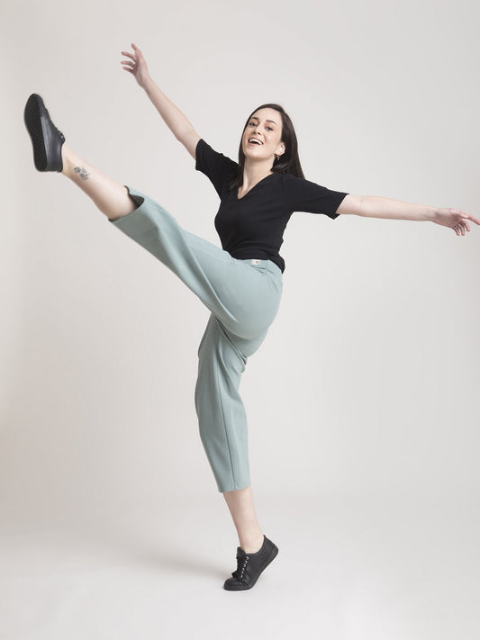 4 Way Stretch Wideleg LivIn Pants - Sap Green
