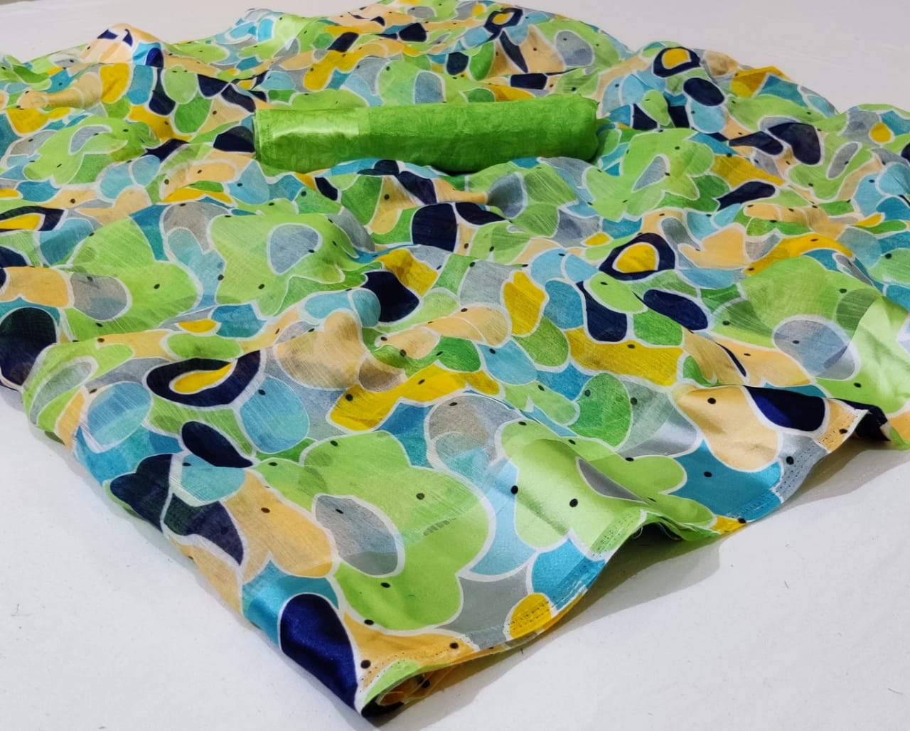 Beautiful Cotton Multicoloured Printed  Sarees