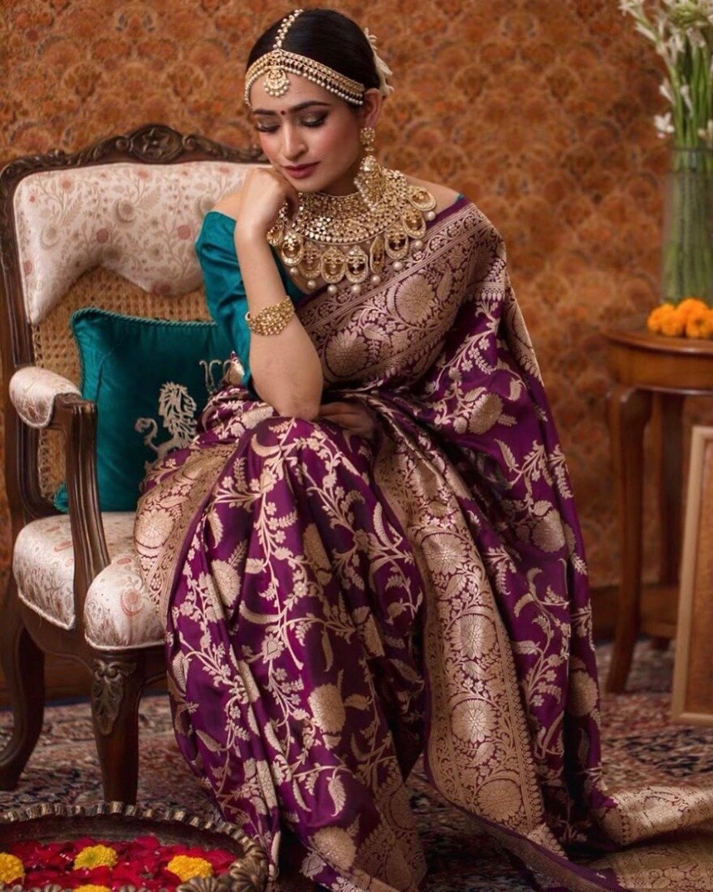 Present New Beautiful Rich Pallu And Jacquard All Over Work Saree