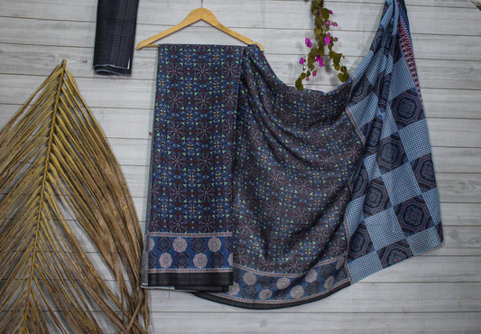 Valiba Beautiful Cotton Digital Printed  Sarees