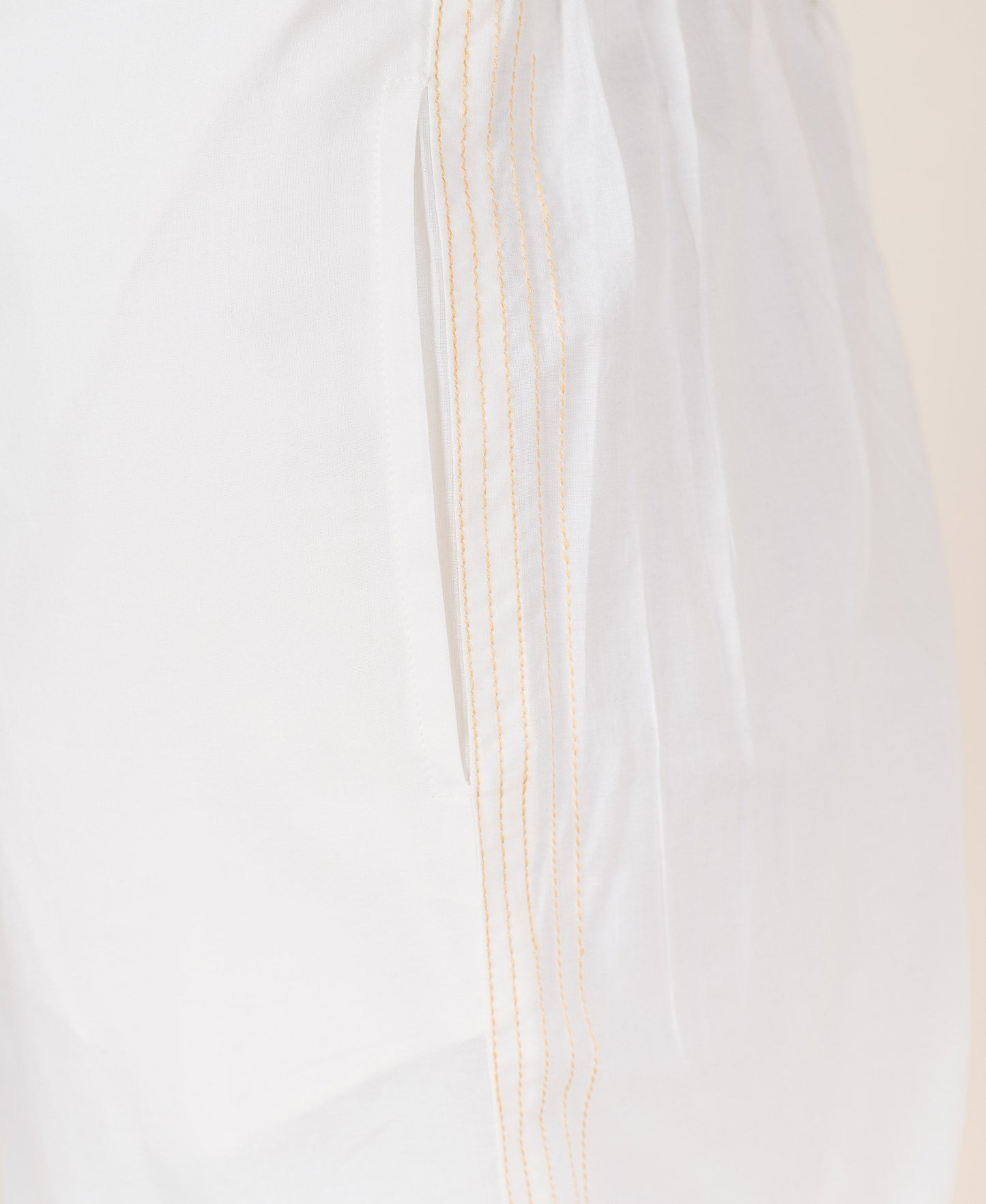 White Embroidered Solid Palazzo Pants