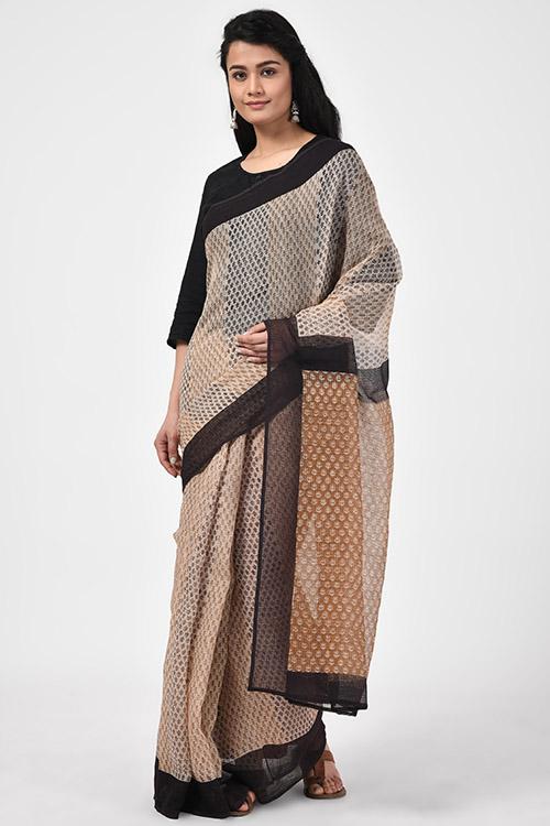Bagru Print Kota Dori Saree-4