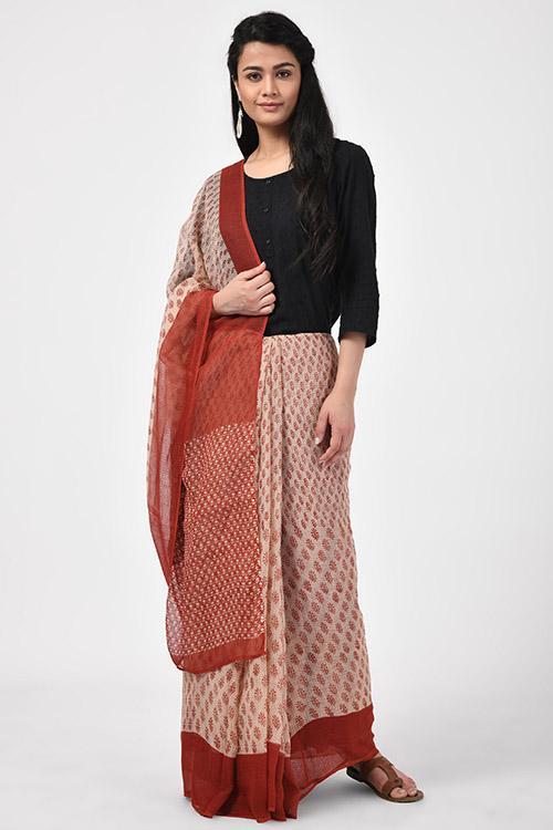 Bagru Print Kota Dori Saree-6