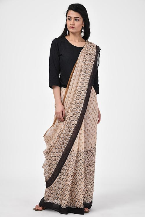 Bagru Print Kota Dori Saree-7