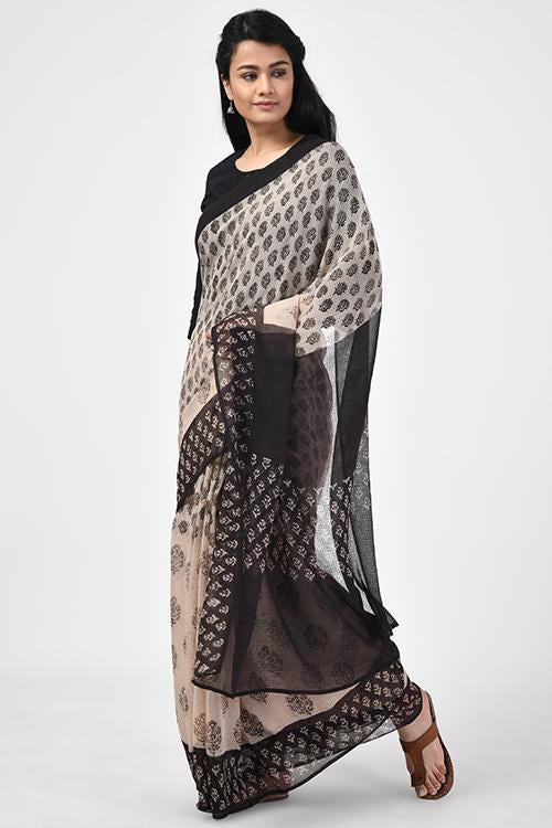 Bagru Print Kota Dori Saree-9