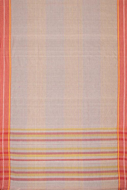 Chitrika Checks Checker Dobby Cotton Handloom Saree White