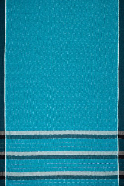 Chitrika Ikat Small Checks Cotton Handloom Saree Blue