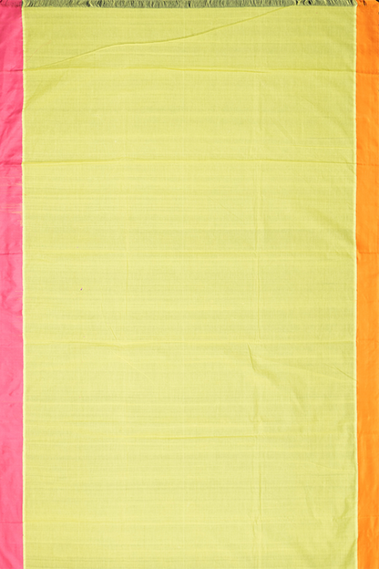 Chitrika Kuppadam 4 Square Buta Cotton Handloom Saree Lemon Yellow