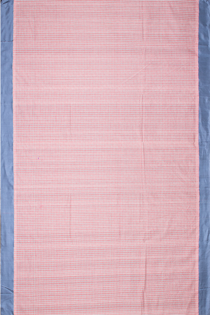Chitrika Kuppadam 5/5 checks Cotton Handloom Saree Pink