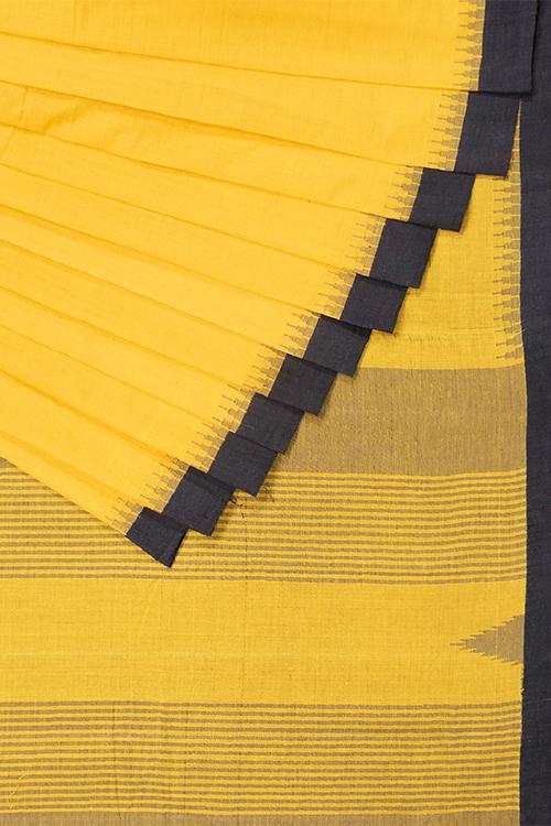 Chitrika Piano Kuppadam Hanspun Handloom saree Yellow