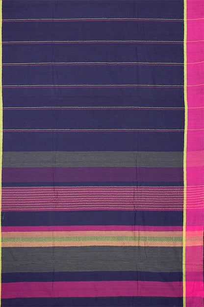Chitrika Ballakammi Piano Cotton And Handspun Handloom Saree Blue