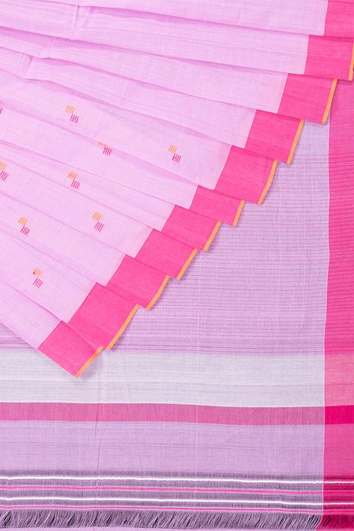 Chitrika Square Duet Buta Cotton Handloom Saree Light Pink