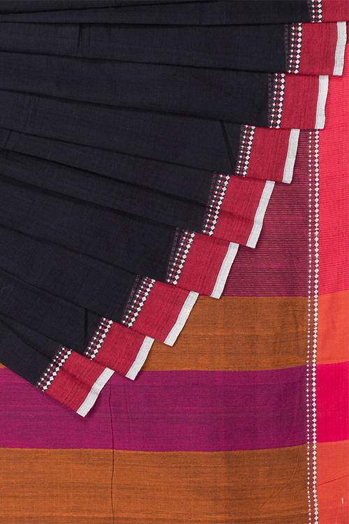 Chitrika 3 Diamond Dobby Cotton Handloom Saree Black