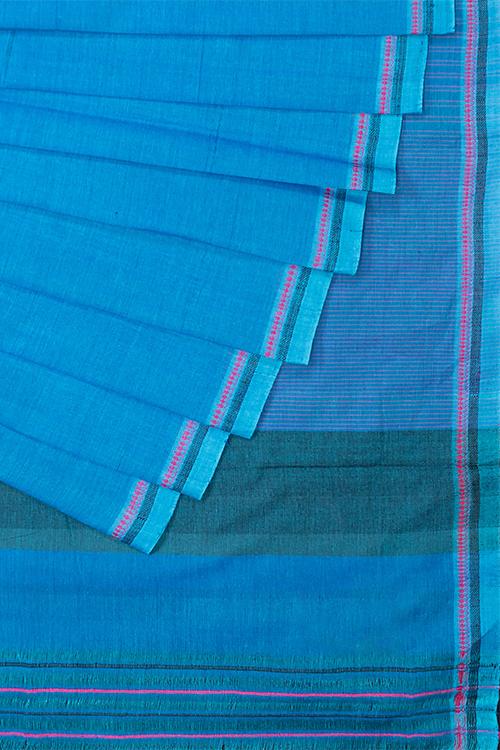 Chitrika Nizam Dobby Cotton Handloom Saree Blue