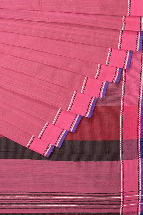 Chitrika Triangle Row Dobby Cotton Handloom Saree Light Mauve