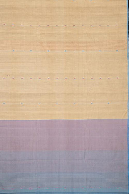 Chitrika Jamdani Dazzle Cotton And Handspun Handloom Saree Cream