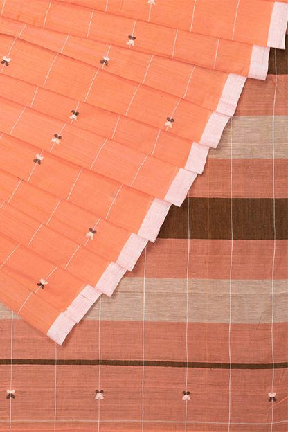 Chitrika Jamdani Flora( 100*ksf)19.80 Cotton And Handspun Handloom Saree Pink