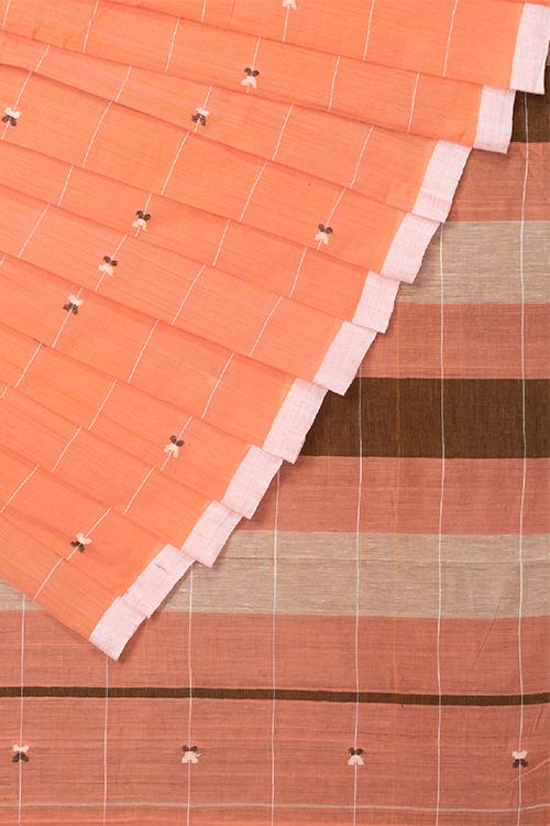 Chitrika Jamdani Flora( 100*ksf)19.80 Cotton And Handspun Handloom Saree Pink